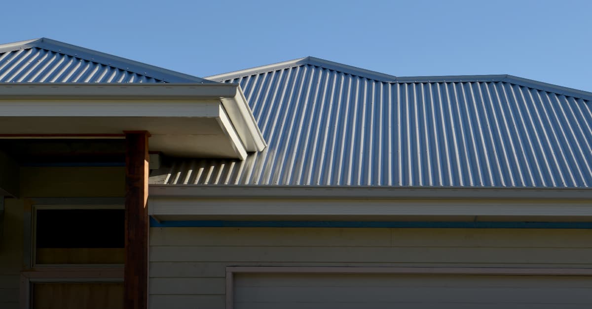 colorbond custom orb roofing on a single storey dwelling