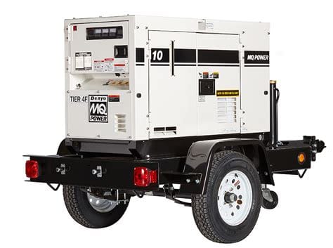 A portable trailer mounted generator