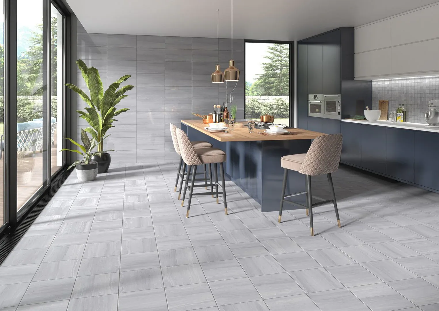 ceramic tiles in a kitchen area