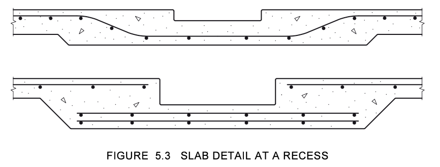 slab recess reinforcement detail