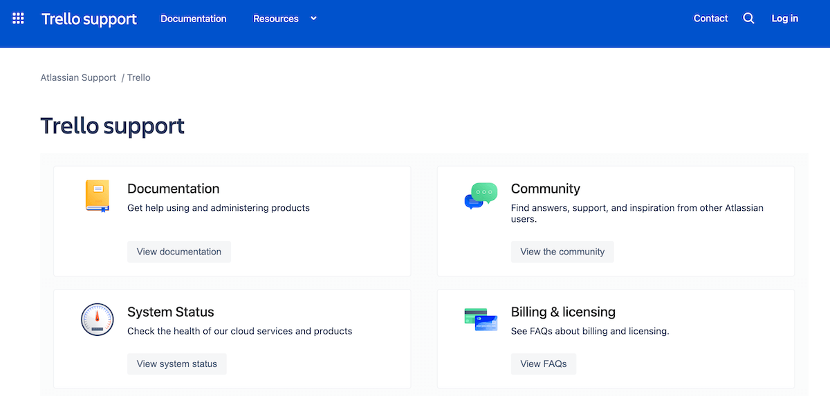 trello support options
