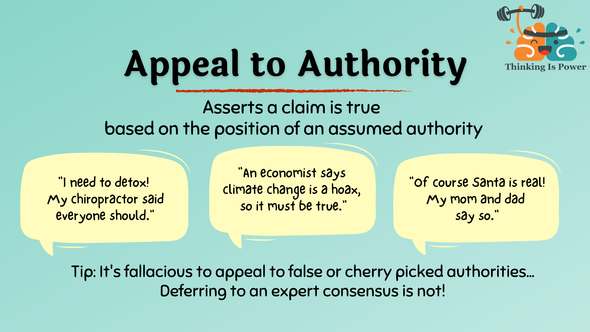 appeal to authority fallacy explained