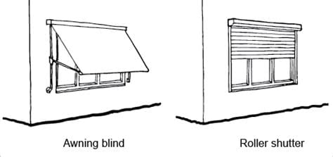 awnings versus roller shutters