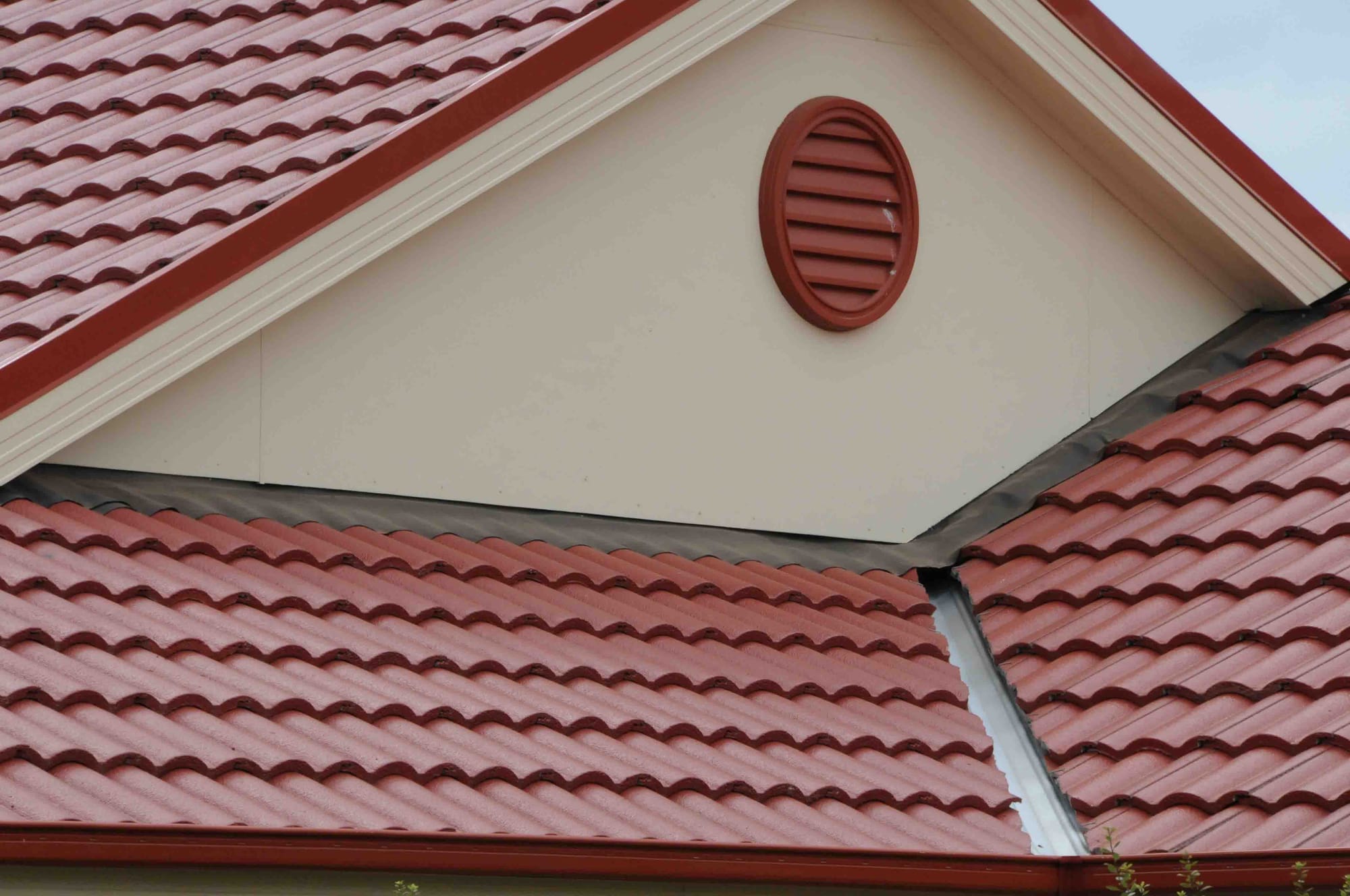 dutch gable on t tiled roof with lead weatherproofing