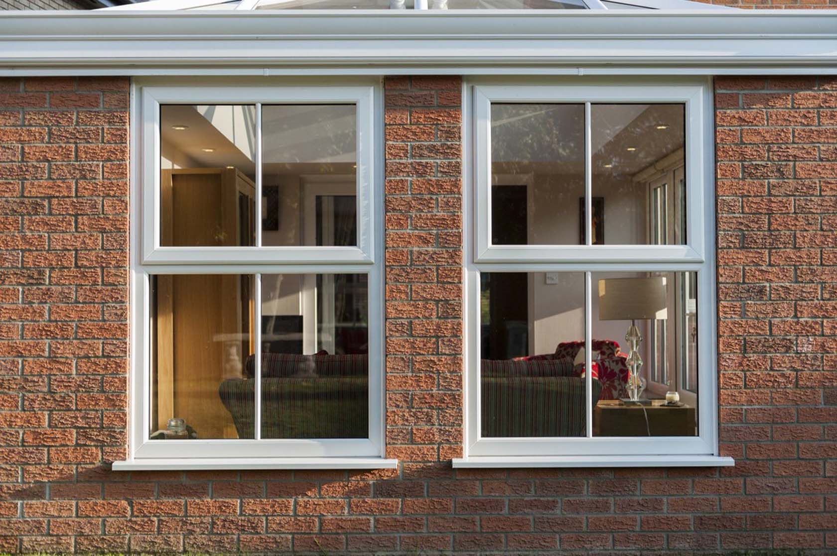 House with brickwork and double glazed windows