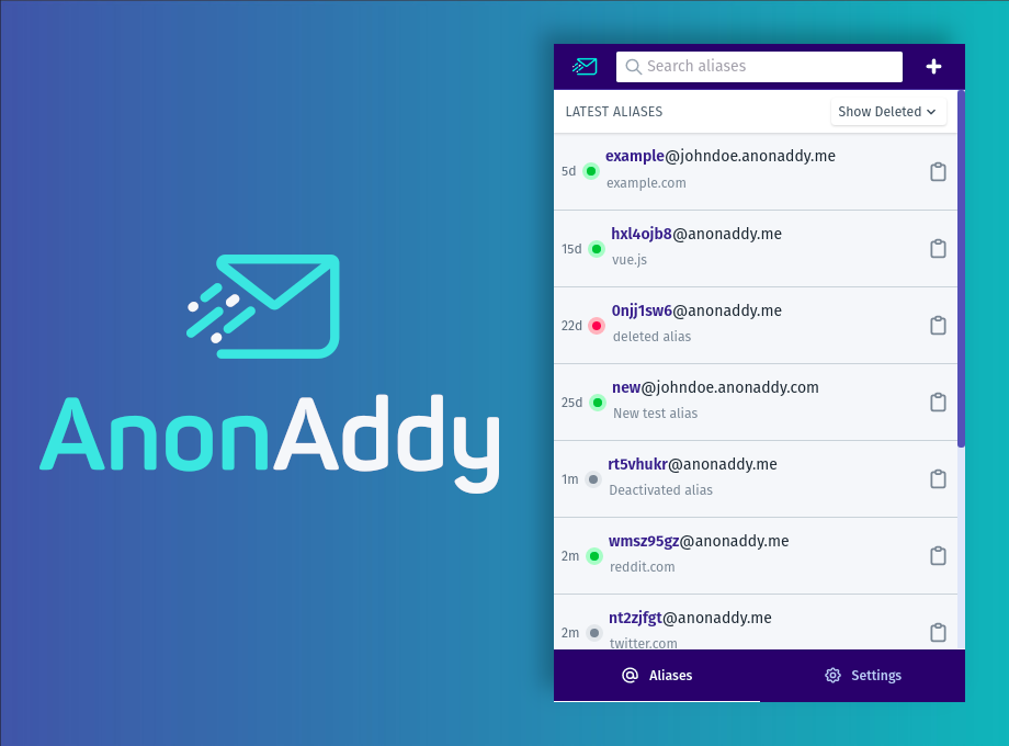 Addy.io great for prtecting your email adddress