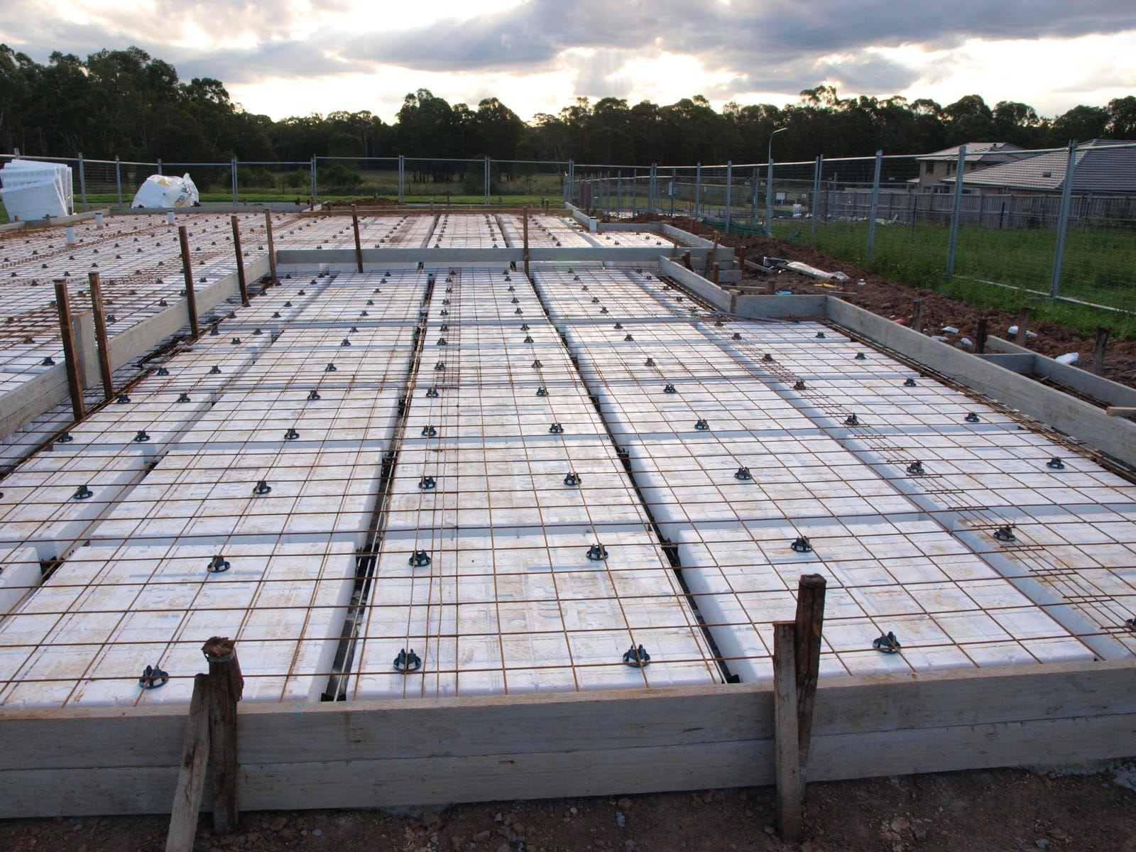 pre concrete pour clab - boxed, waffle pods with 